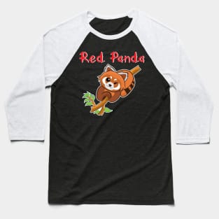 Red Panda cute cartoon Baseball T-Shirt